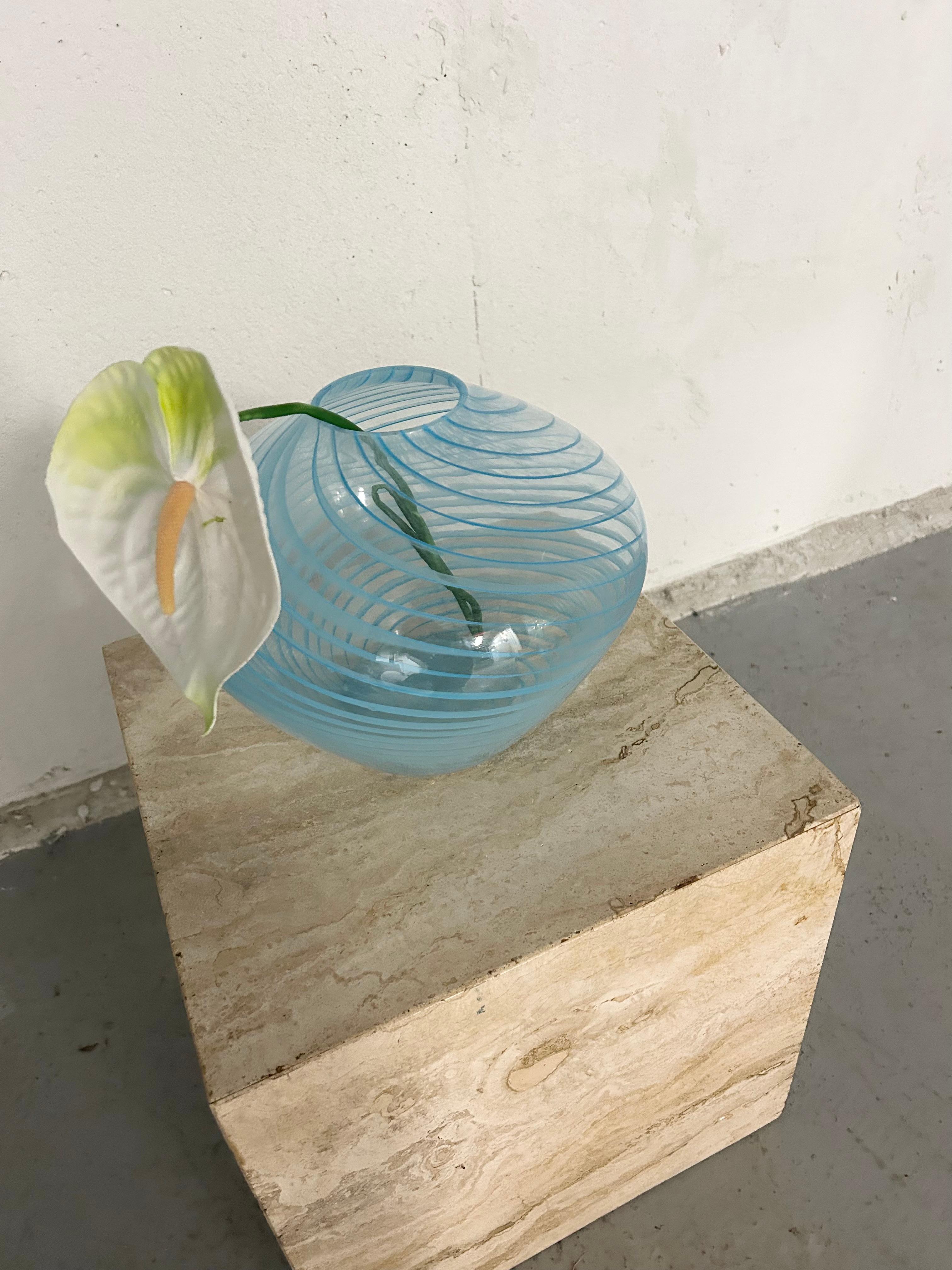 Vintage-Vase aus geblasenem Glas im Angebot 2