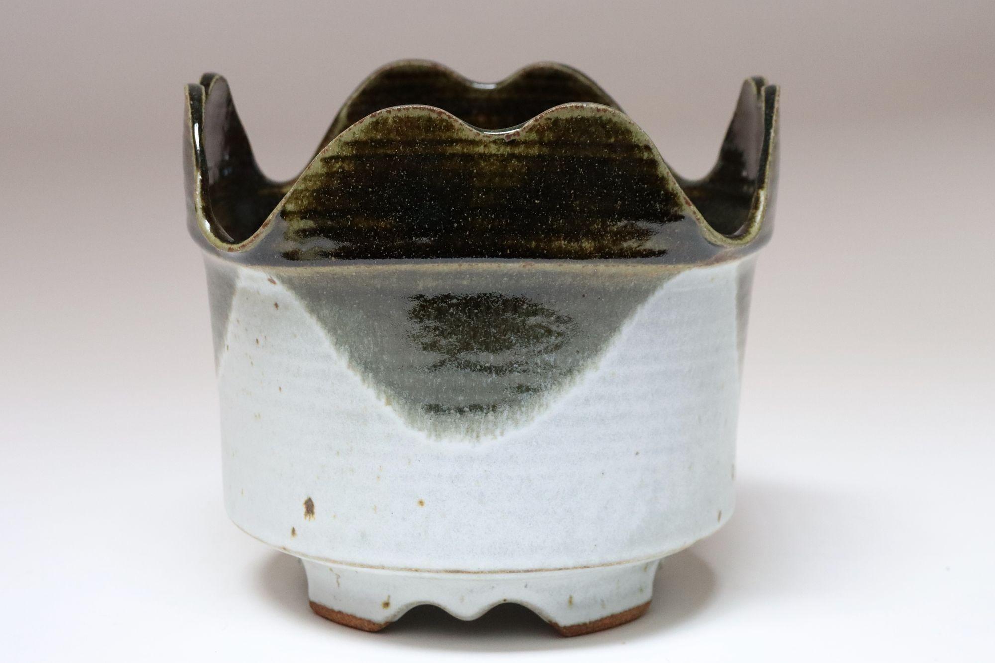 Viereckiger Übertopf in Blau und Grün von Studio Pottery by Deanna Nichols (Moderne der Mitte des Jahrhunderts) im Angebot