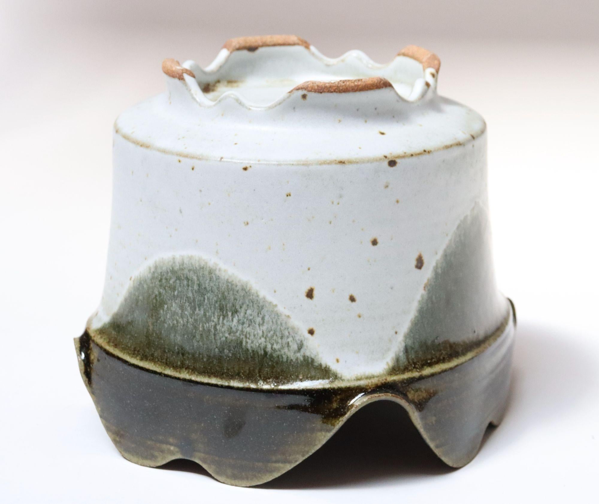 Viereckiger Übertopf in Blau und Grün von Studio Pottery by Deanna Nichols im Angebot 2