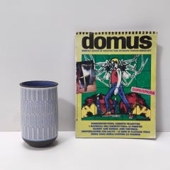 Vintage Blue and White Aluminia Thule Vase by Anni Jeppesen for Royal Copenhagen