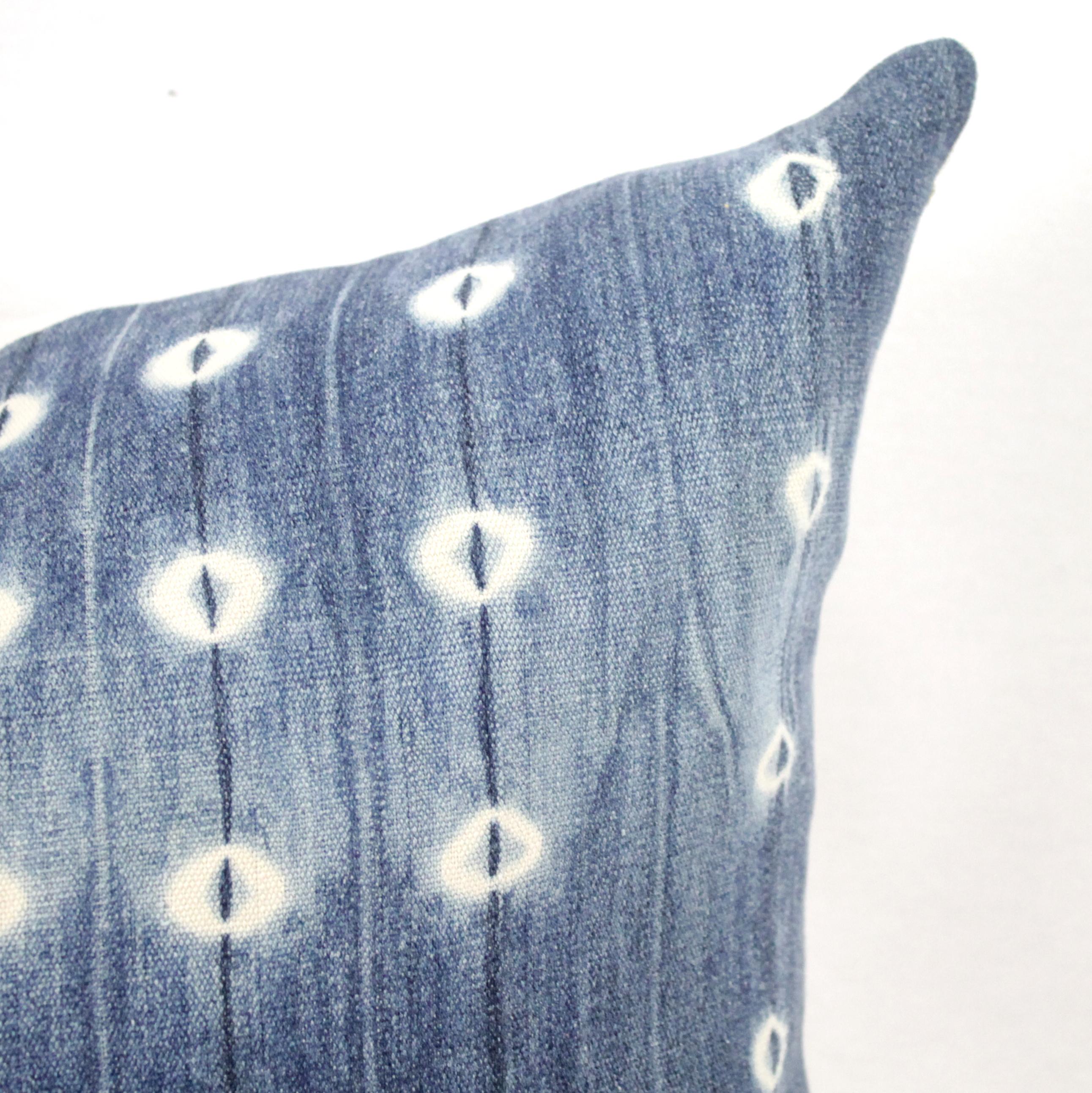Vintage Blue and White Batik Style Pillows 5