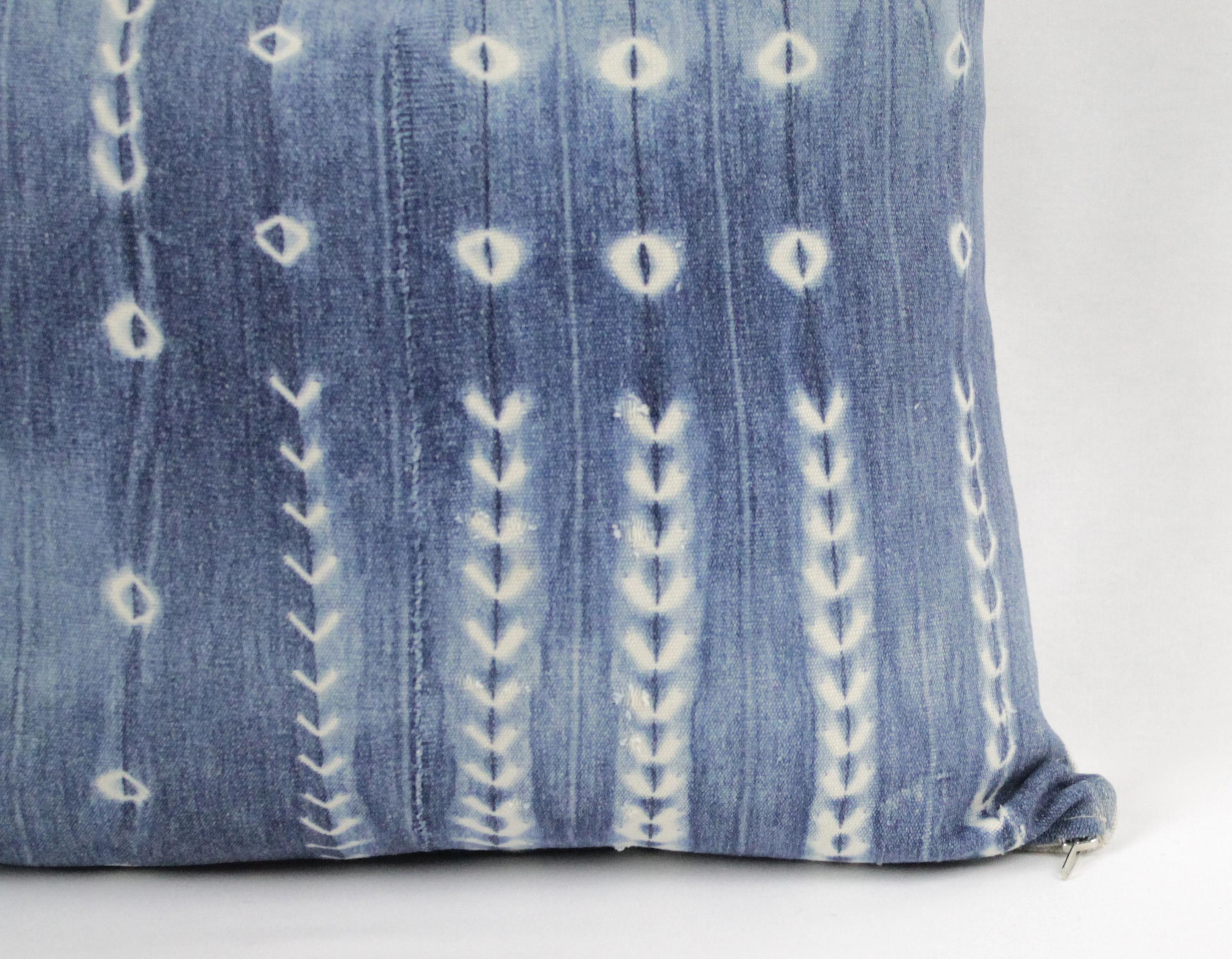 Vintage Blue and White Batik Style Pillows 7