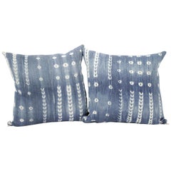 Vintage Blue and White Batik Style Pillows