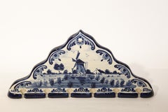 Vintage Blue and White Delft Porcelain Spoon Rack