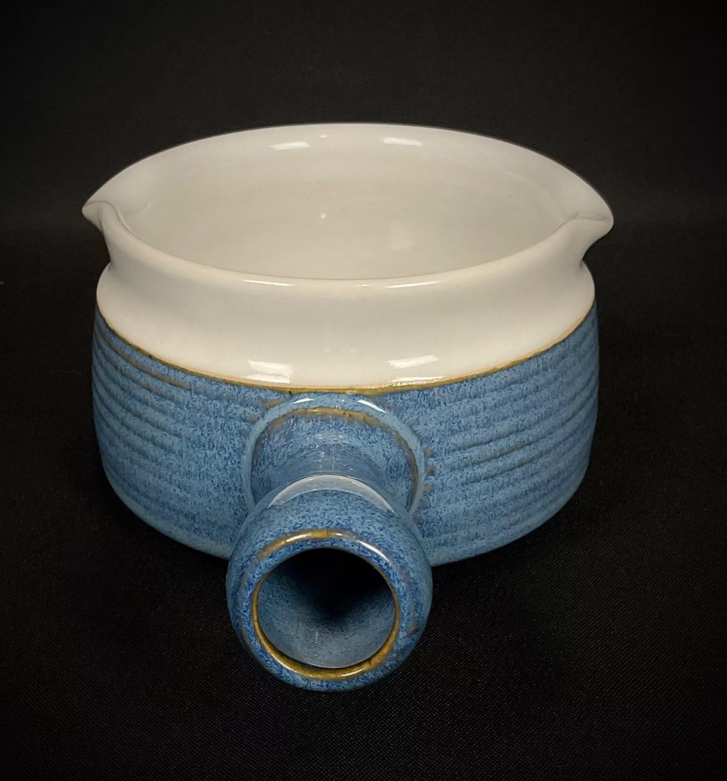 Blaue und weiße Fayence-Sauciere - Elegantes Saucieren, 16,5 cm - 2Y338 (Französisch) im Angebot