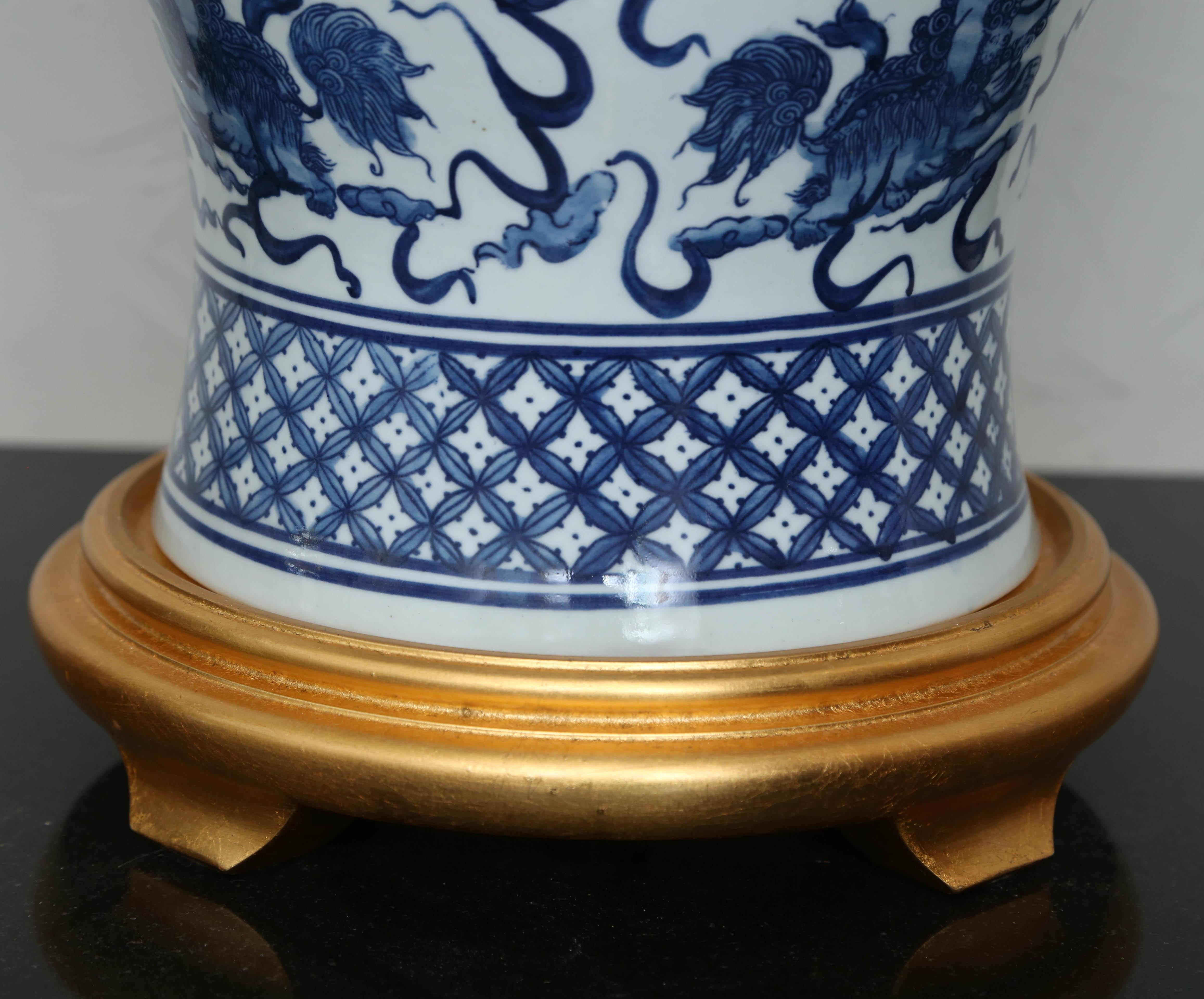 ralph lauren blue and white ginger jar lamps