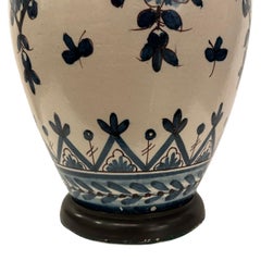 Vintage Blau und Weiß Lampe