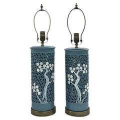 Lampade vintage bianche e blu