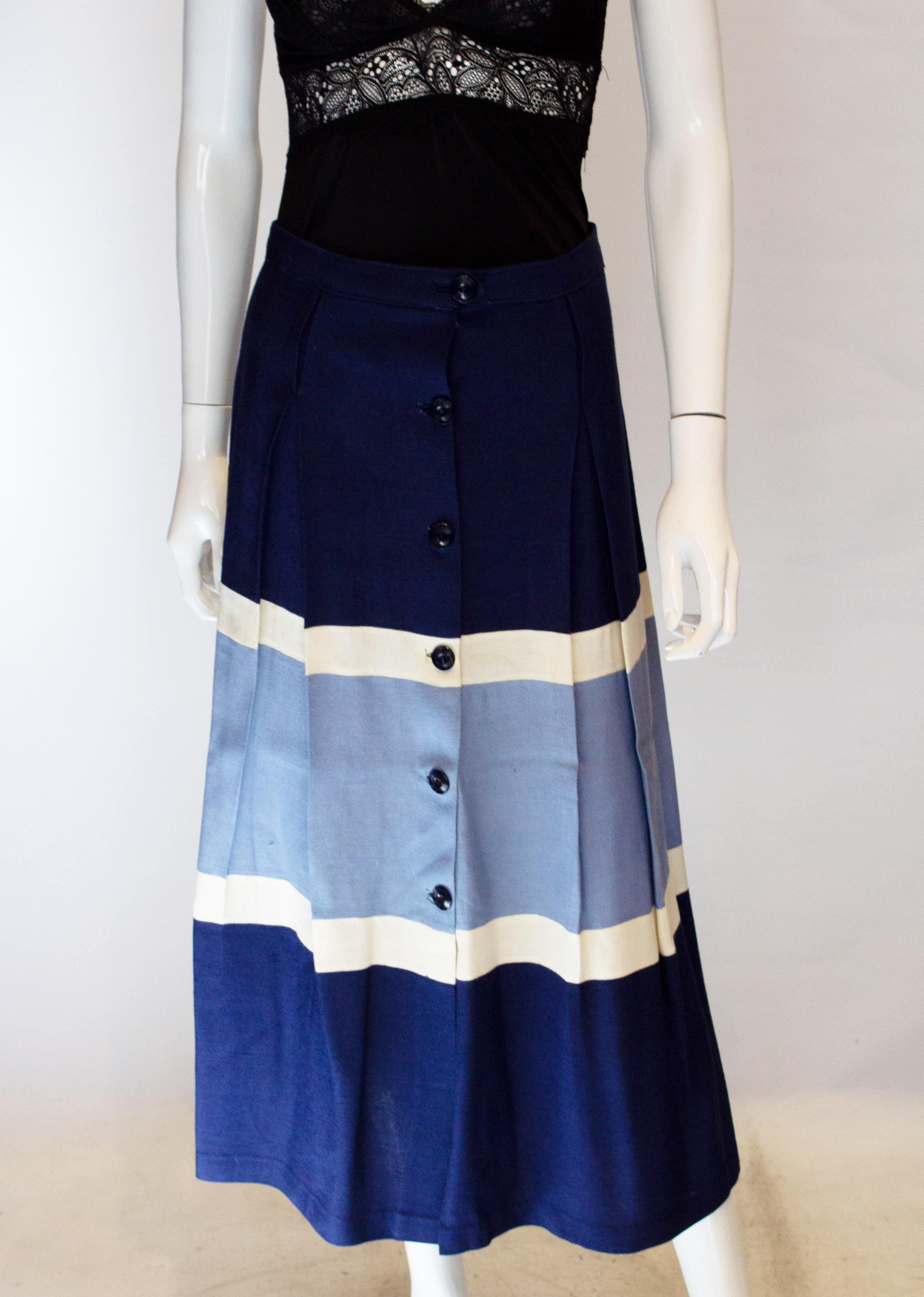 Women's Vintage Blue and White skirt