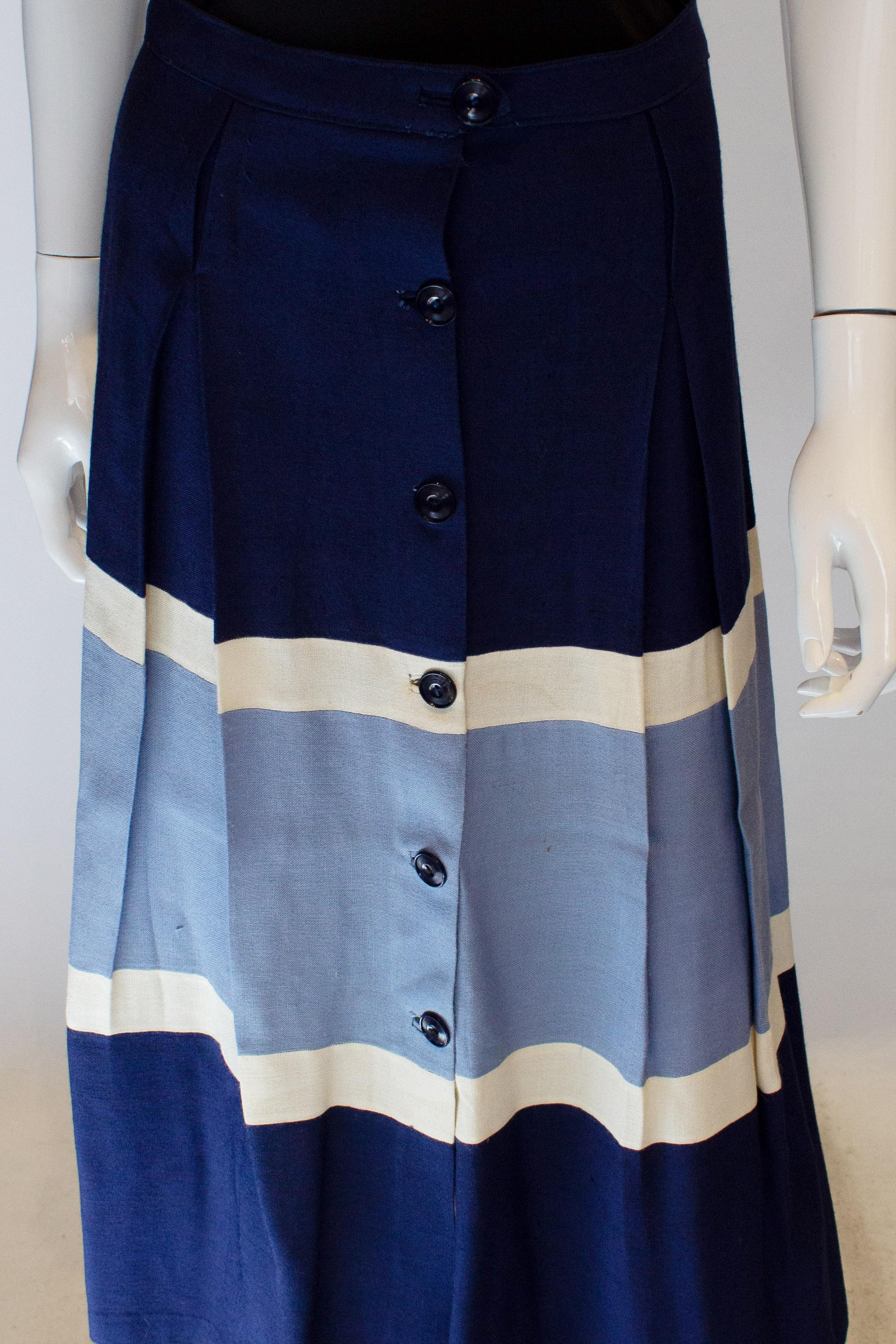 Vintage Blue and White skirt 1