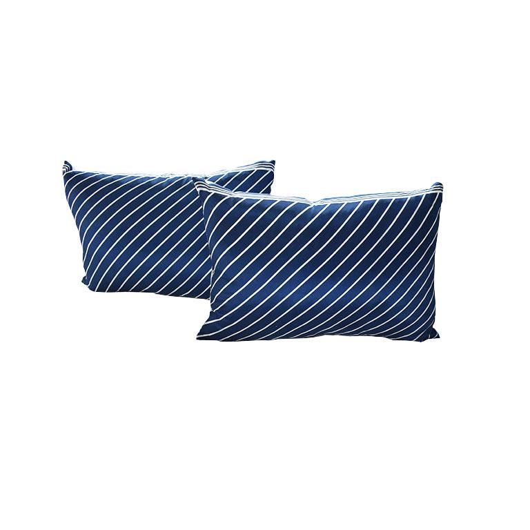 blue and white stripe pillows