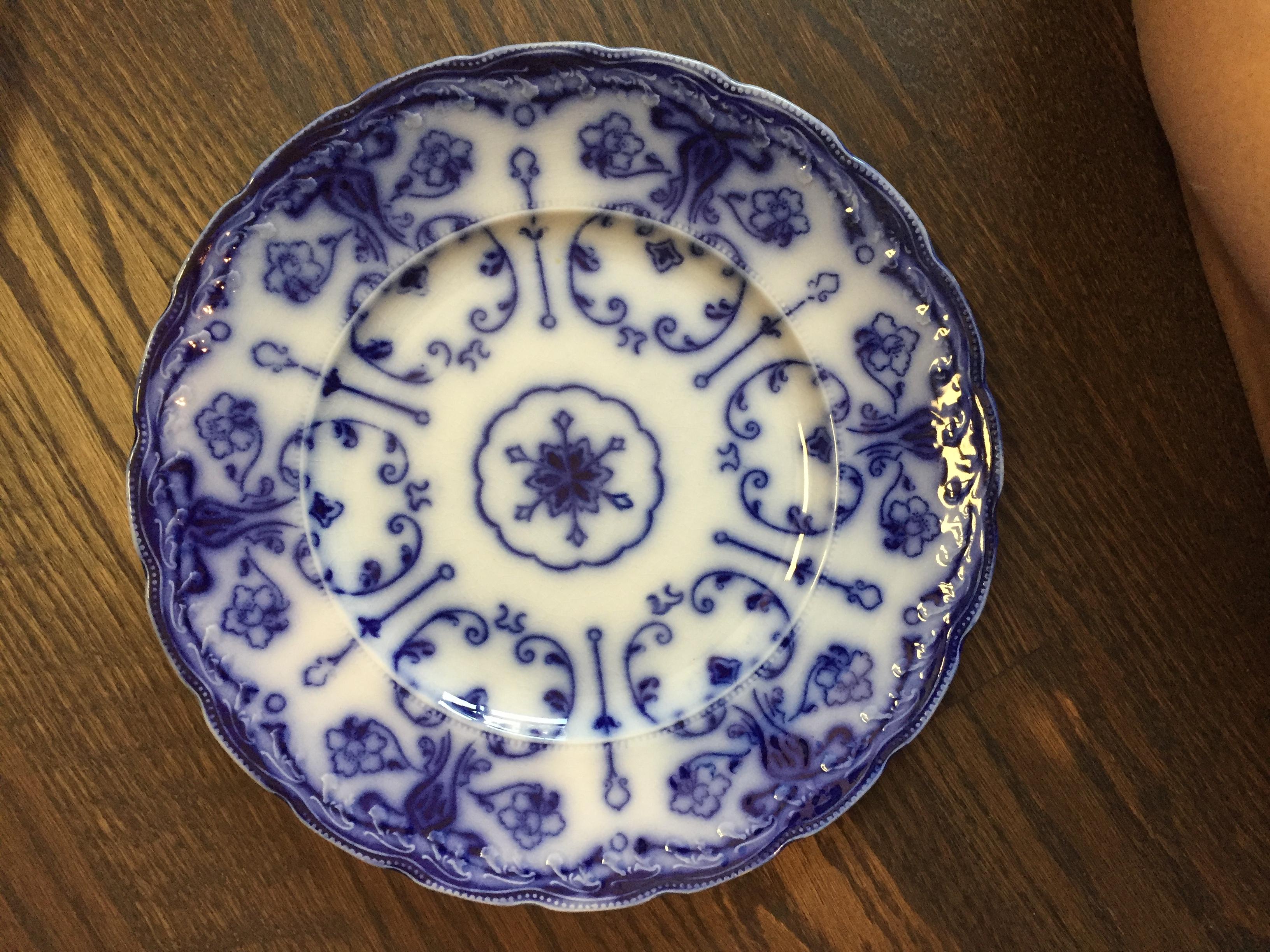 vintage blue pottery