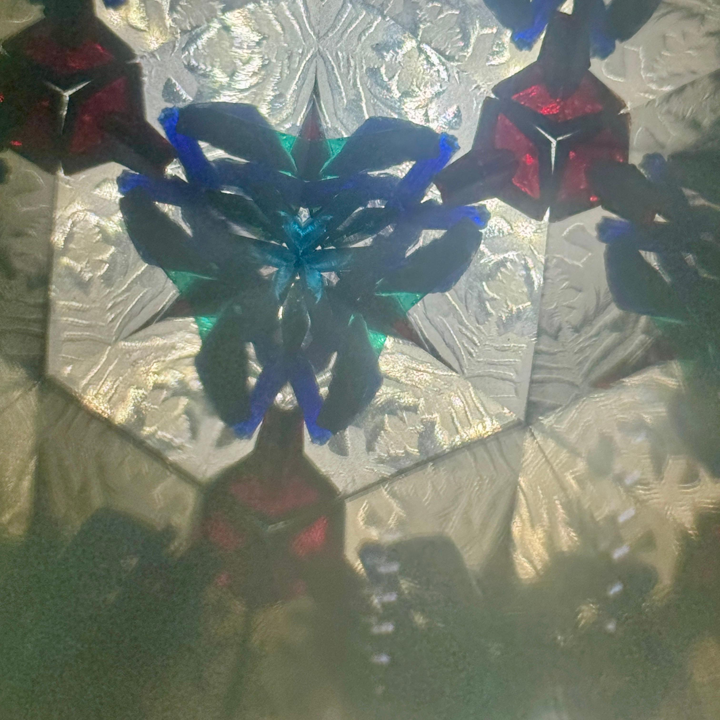 Vintage Blue Art Glass and Brass Kaleidoscope For Sale 1