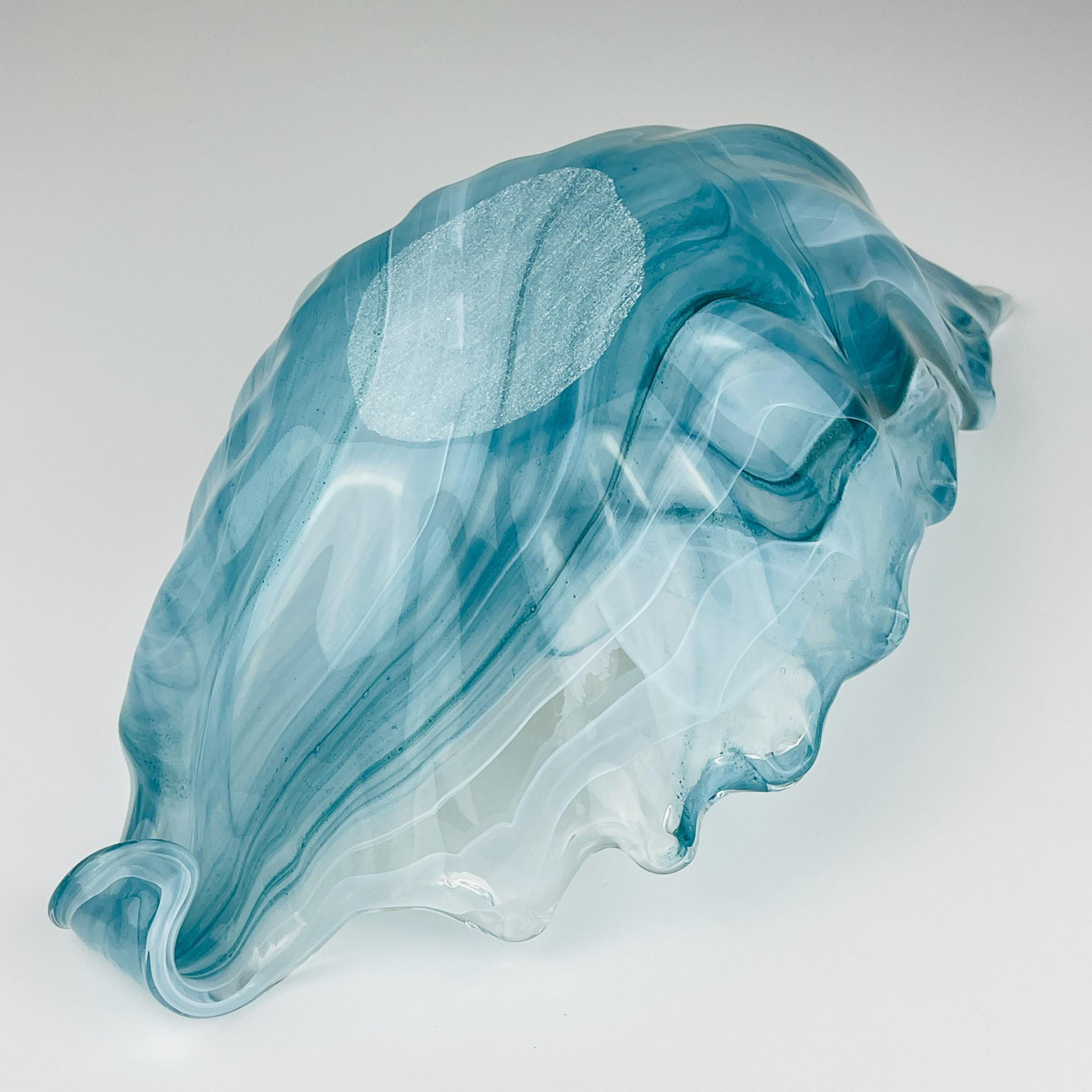 Blaue Vase aus Kunstglas, Italien 1990er Jahre im Angebot 4