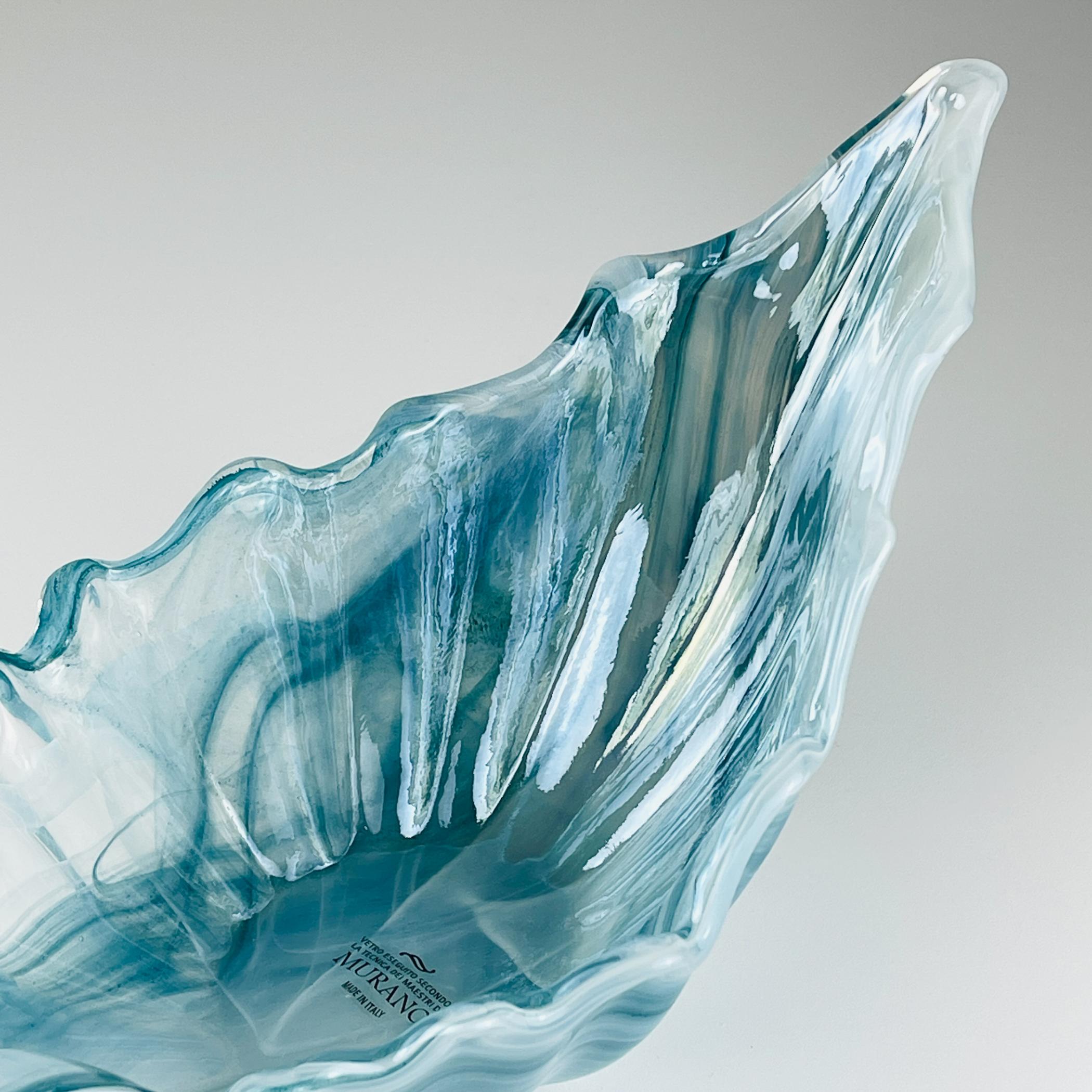 Blaue Vase aus Kunstglas, Italien 1990er Jahre (Glas) im Angebot