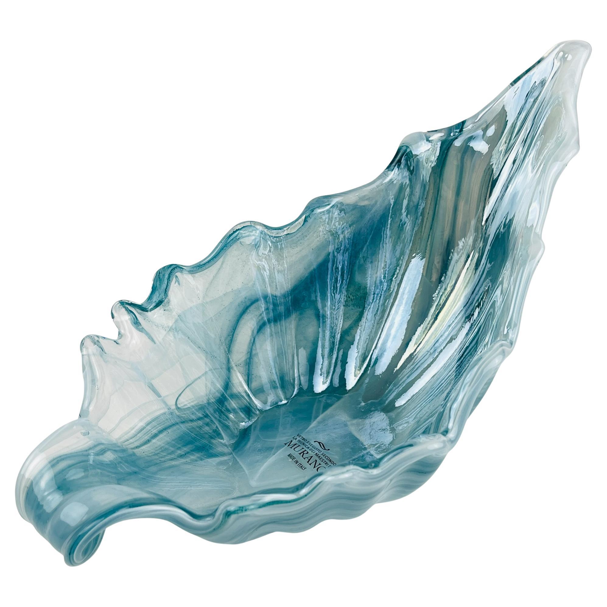 Blaue Vase aus Kunstglas, Italien 1990er Jahre