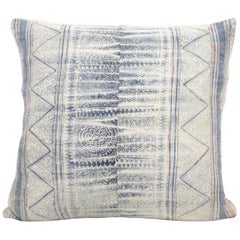 Vintage Blue Batik Style Pillow