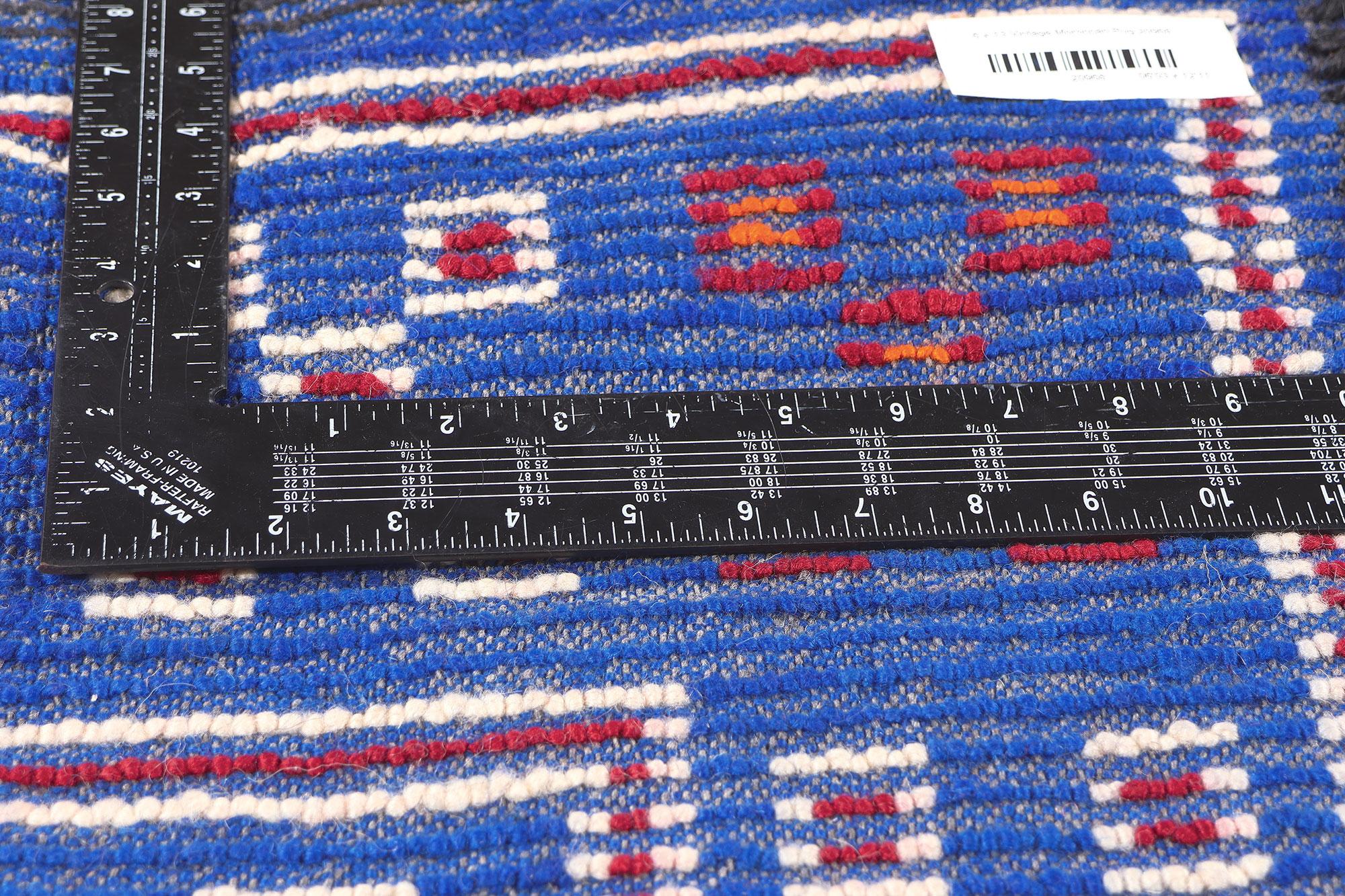Tapis marocain bleu Beni MGuild Bon état - En vente à Dallas, TX