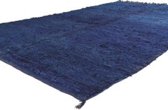Vintage Blue Beni MGuild Moroccan Rug, Modern Boho Meets Marrakech Paradise