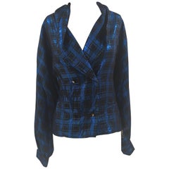 Vintage blue black lurex shirt Vintage blue black lurex shirt