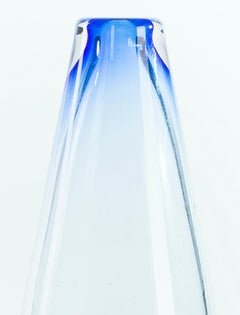 Vintage Blue Blended Glass Vase, Italy, 1960s