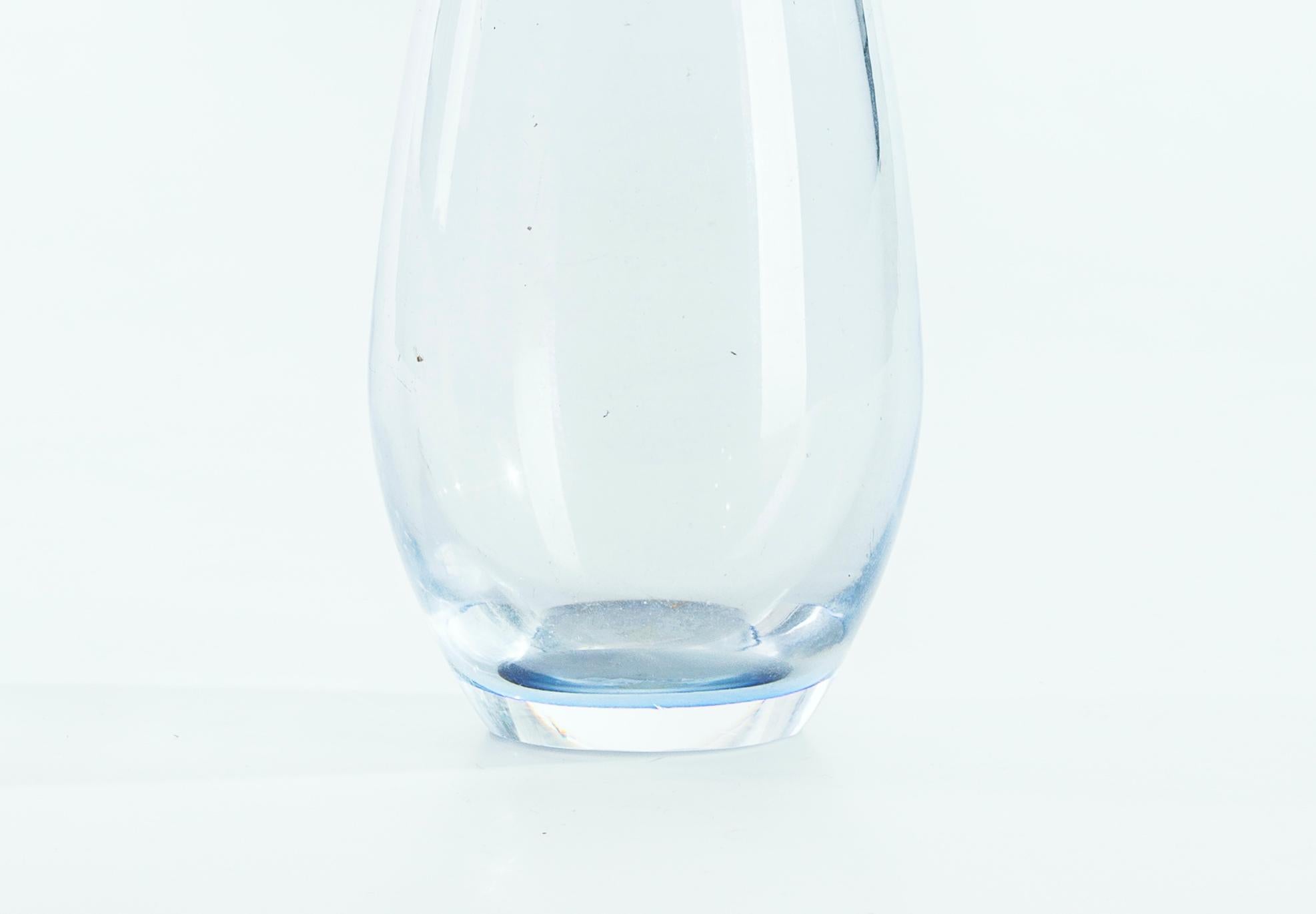 Italian Vintage Blue Blended Glass Vase, Italy, 1960s For Sale