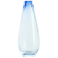 Vintage Blue Blended Glass Vase, Italy, 1960s