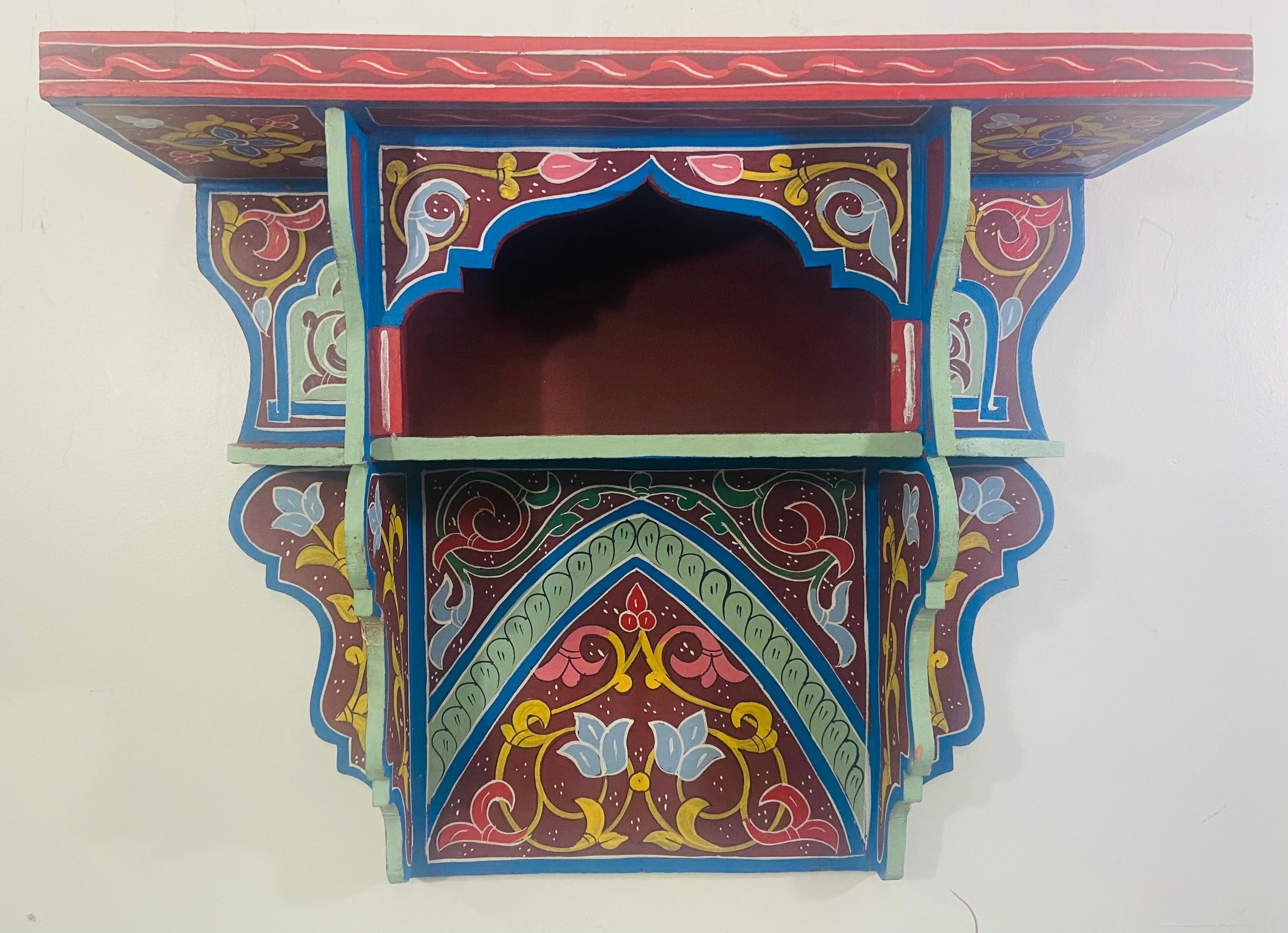 Marokkanisches Gewürzregal oder Regal in Blau im Boho-Chic-Stil, Paar im Angebot 7
