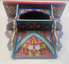 Vintage Blue Boho Chic Moroccan Spice Shelf or Rack , a Pair