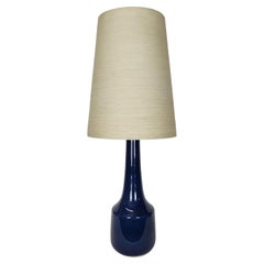 Vintage Blue Ceramic Lamp by Lotte and Gunnar Bostlund