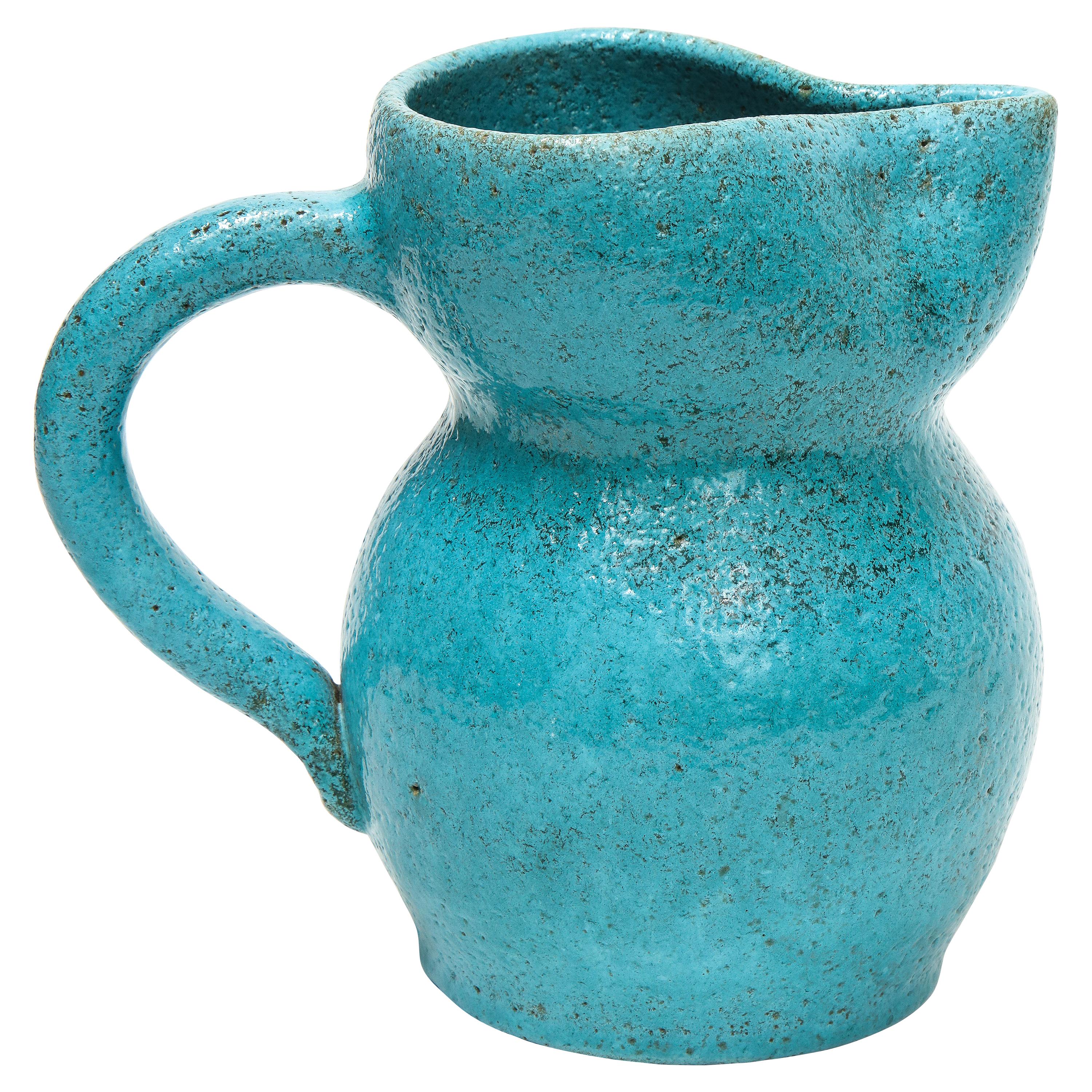 Vintage Blue Ceramic Milk Pitcher, France, 1960s at 1stDibs vintage