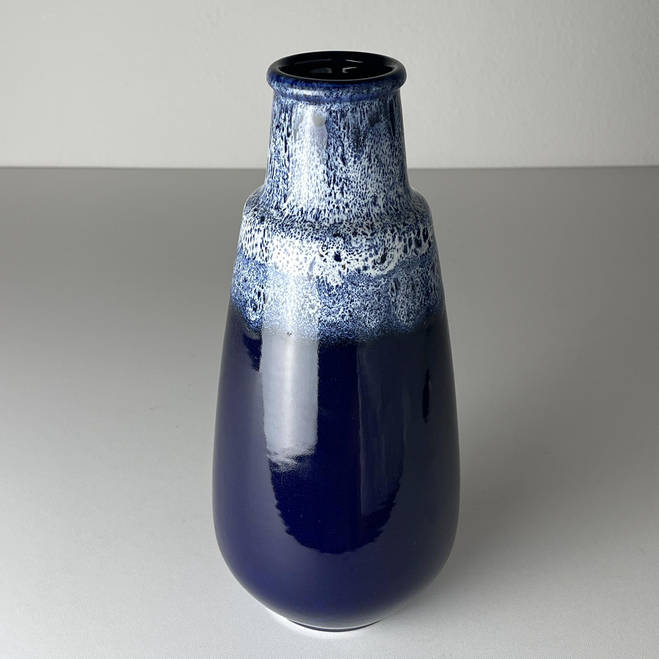 Vase en céramique bleue Lava de Jasba, Allemagne de l'Ouest, années 1960 en vente 3