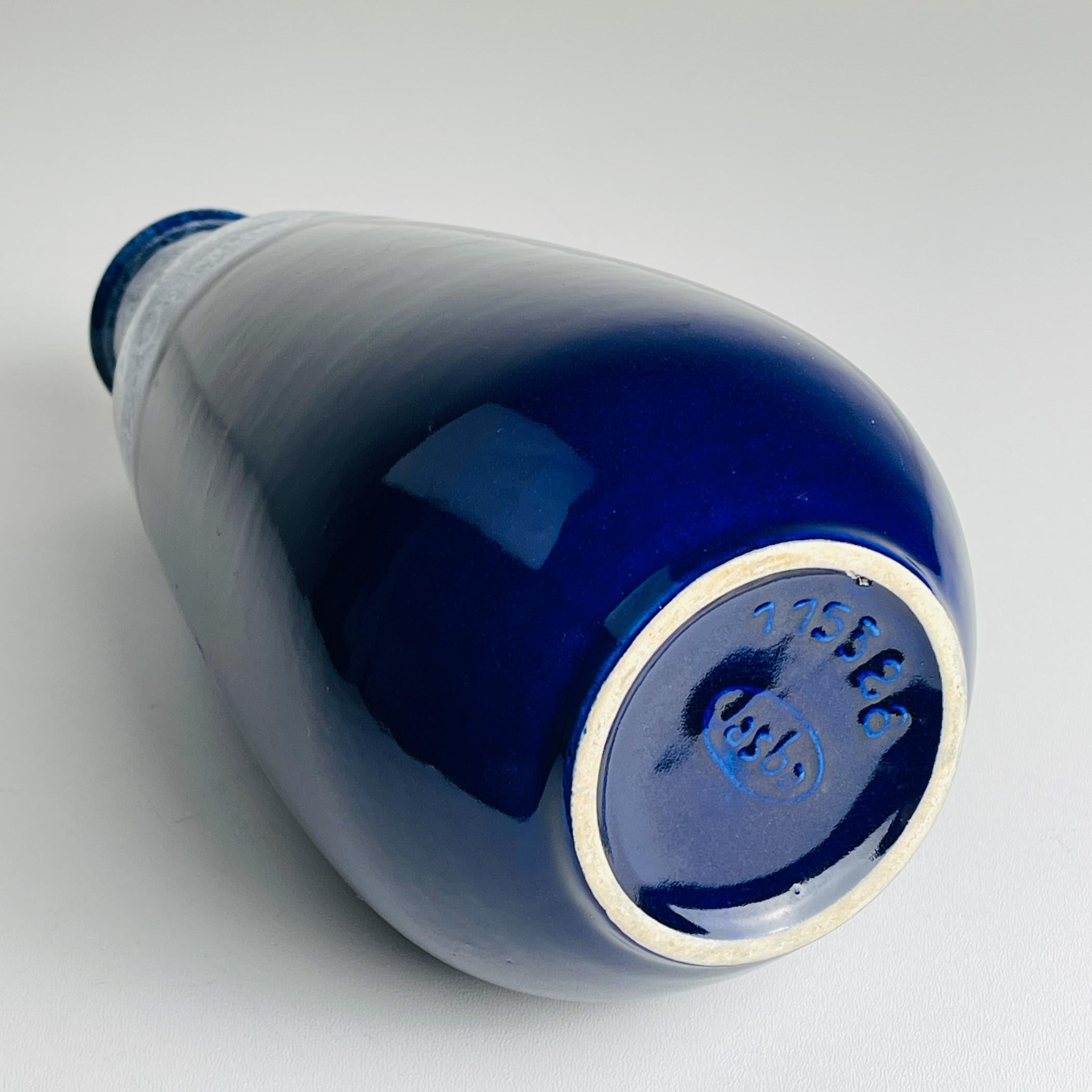 Vase en céramique bleue Lava de Jasba, Allemagne de l'Ouest, années 1960 en vente 5