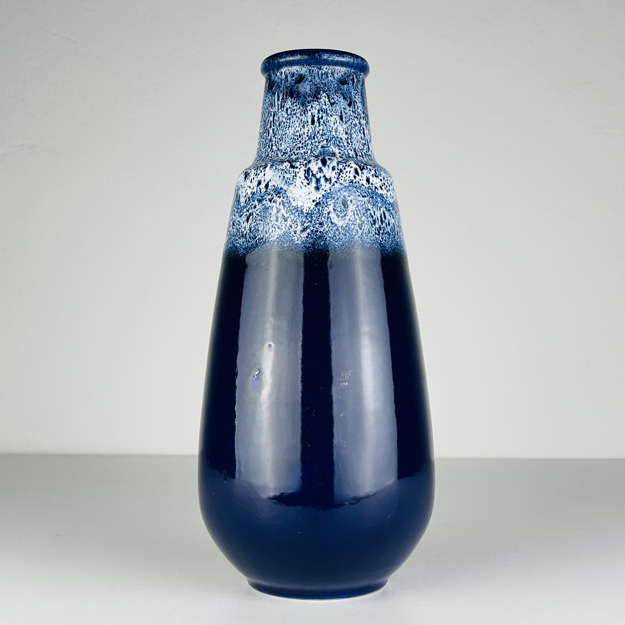 Vase en céramique bleue Lava de Jasba, Allemagne de l'Ouest, années 1960 en vente 6