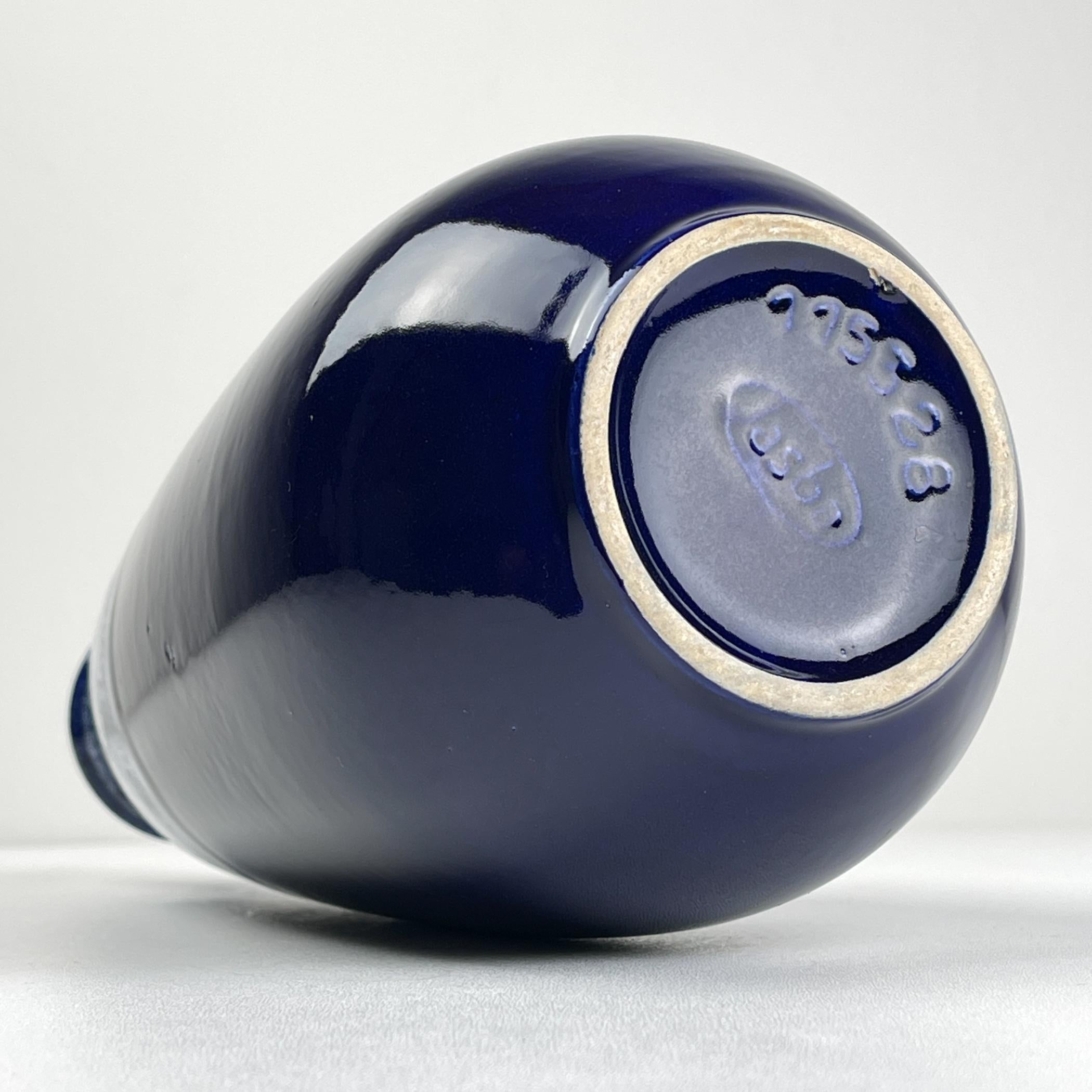 20ième siècle Vase en céramique bleue Lava de Jasba, Allemagne de l'Ouest, années 1960 en vente