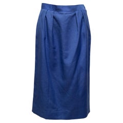 Retro Blue Courreges Pencil Skirt Size US XS
