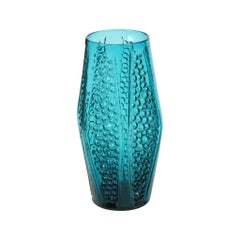 Vintage Blue Design Bubble Vase Stolle Nieman 1970s