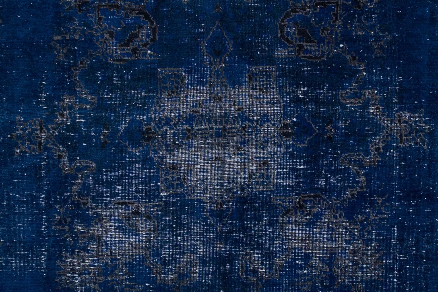 blue overdyed rug