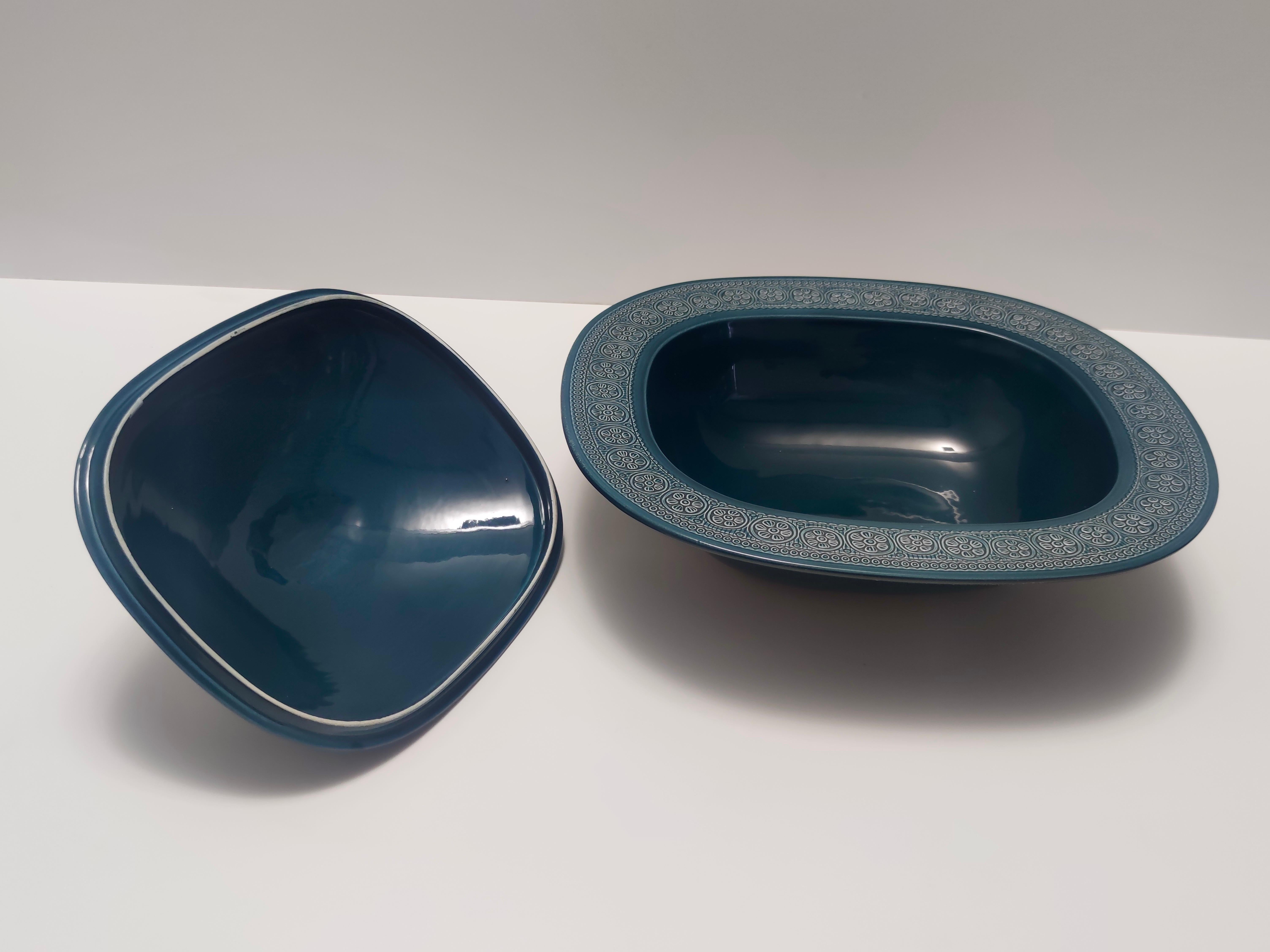 Italian Vintage Blue Earthenware 