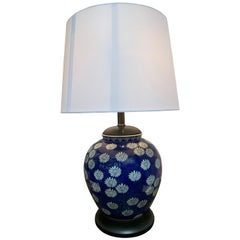 Vintage Blue Ginger Jar Table Lamp