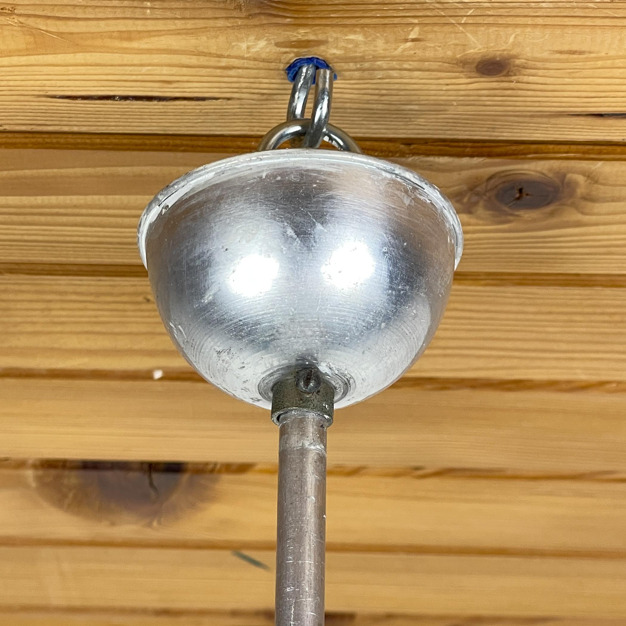 Lampada a sospensione in vetro blu vintage, Italia anni '50 in vendita 7
