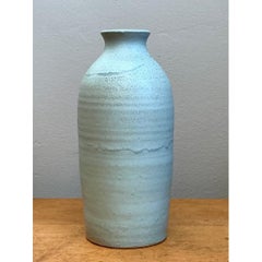Vintage Blau glasiert Studio Pottery Vase