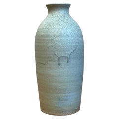 Vintage Blau glasiert Studio Pottery Vase