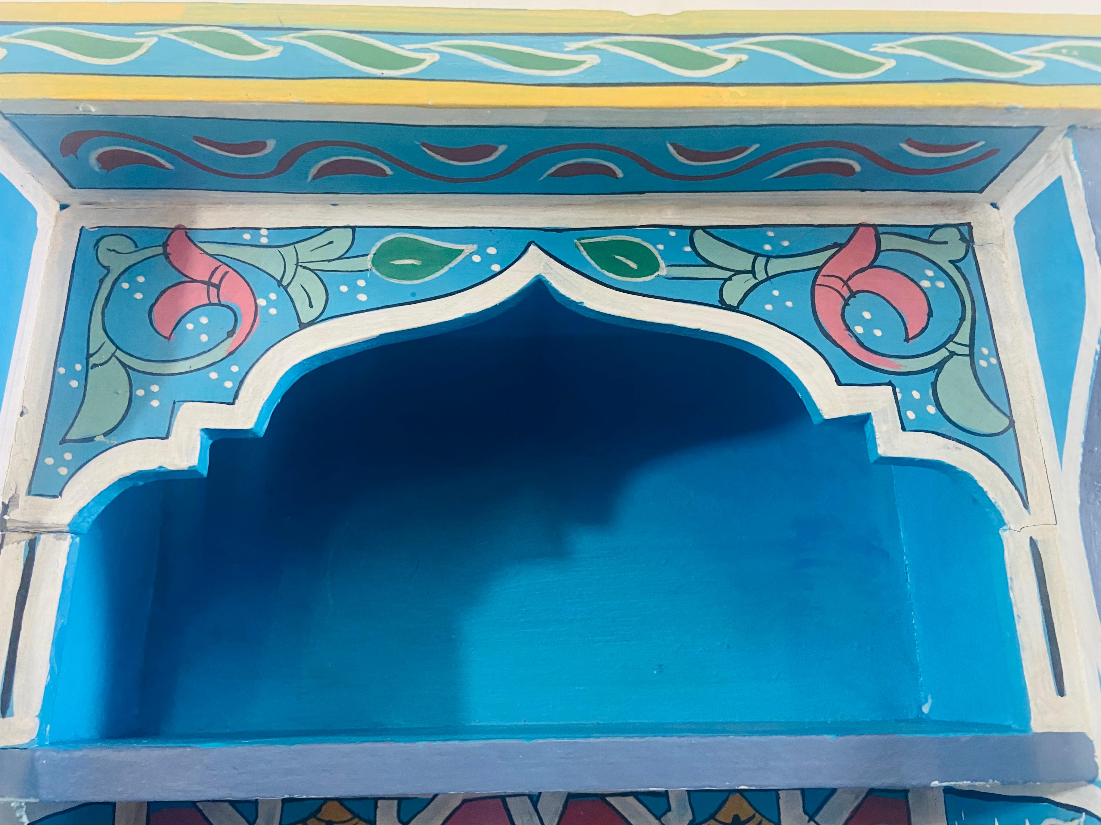 Marokkanisches Gewürzregal oder Regal in Blau im Boho-Chic-Stil, Paar im Angebot 1