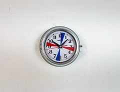 Vintage Blue Hanil Maritime Wall Clock, 1980s