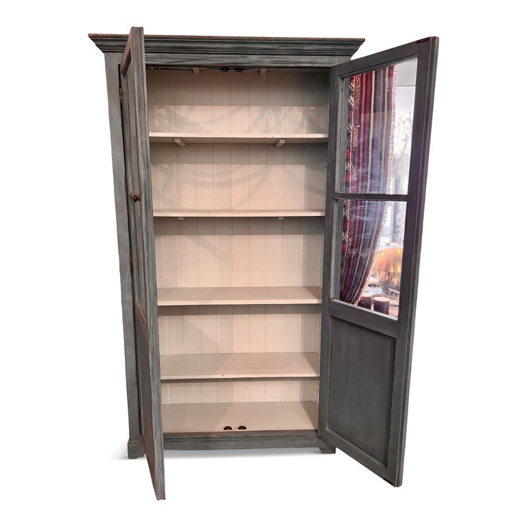 Vintage Blue Hutch For Sale at 1stDibs