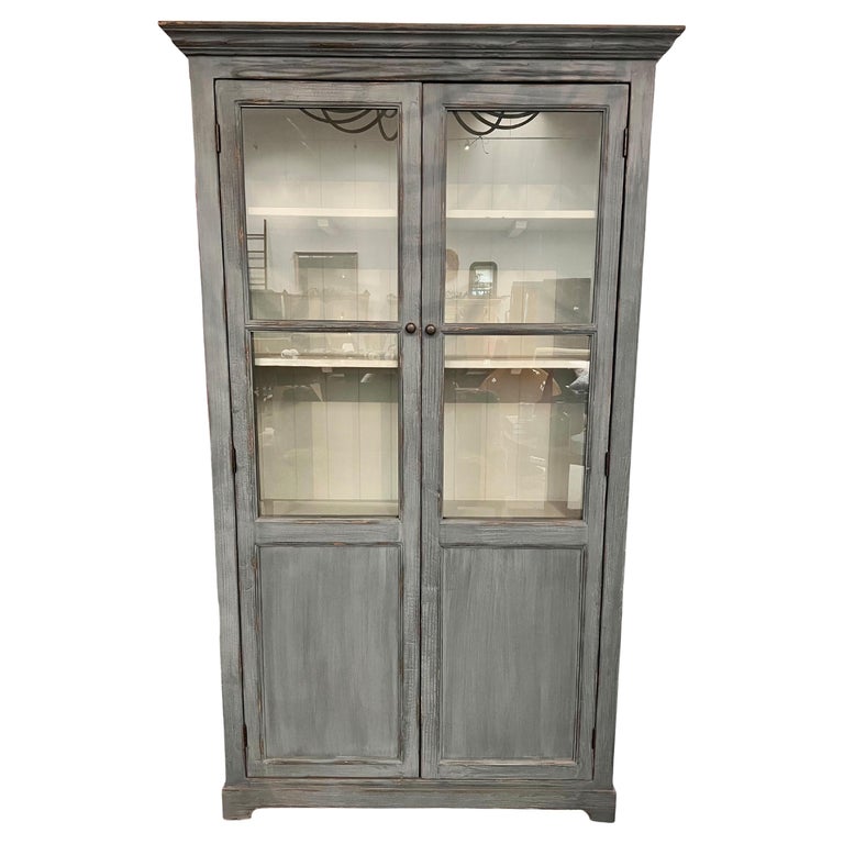 Vintage Blue Hutch For Sale at 1stDibs
