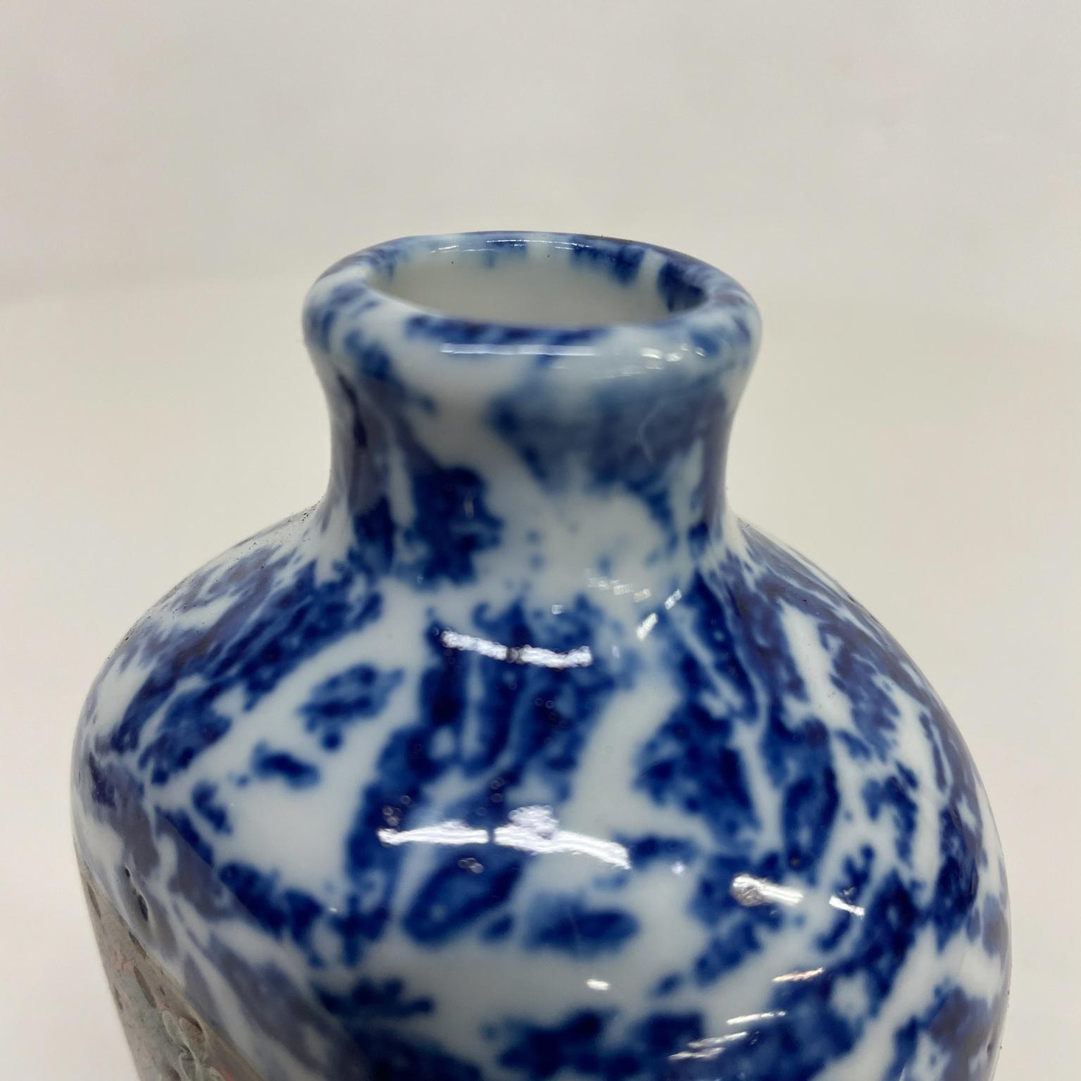 Vintage Blue Kirschwasser Ceramic Cherry Brandy Bottle Made Bavaria 2