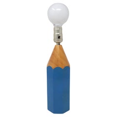 Vintage Blue Lightolier Pencil Lamp