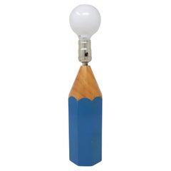 Retro Blue Lightolier Pencil Lamp